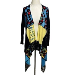 Styles Ever After Patch Colorful The Beatles Asymmetrical Women's Cardigan